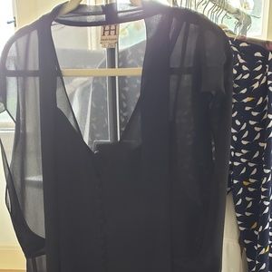 Haute Hippie black sheer dress size Large